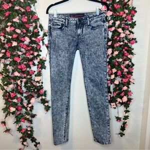 Bullhead Gray/Blue Burnout Super Skinny Jeans Women’s 5 Casual Walking Comfort